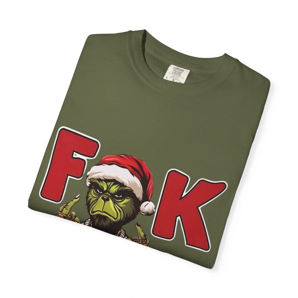 'F**k Dem Kids' Grinch Santa Holiday Tee