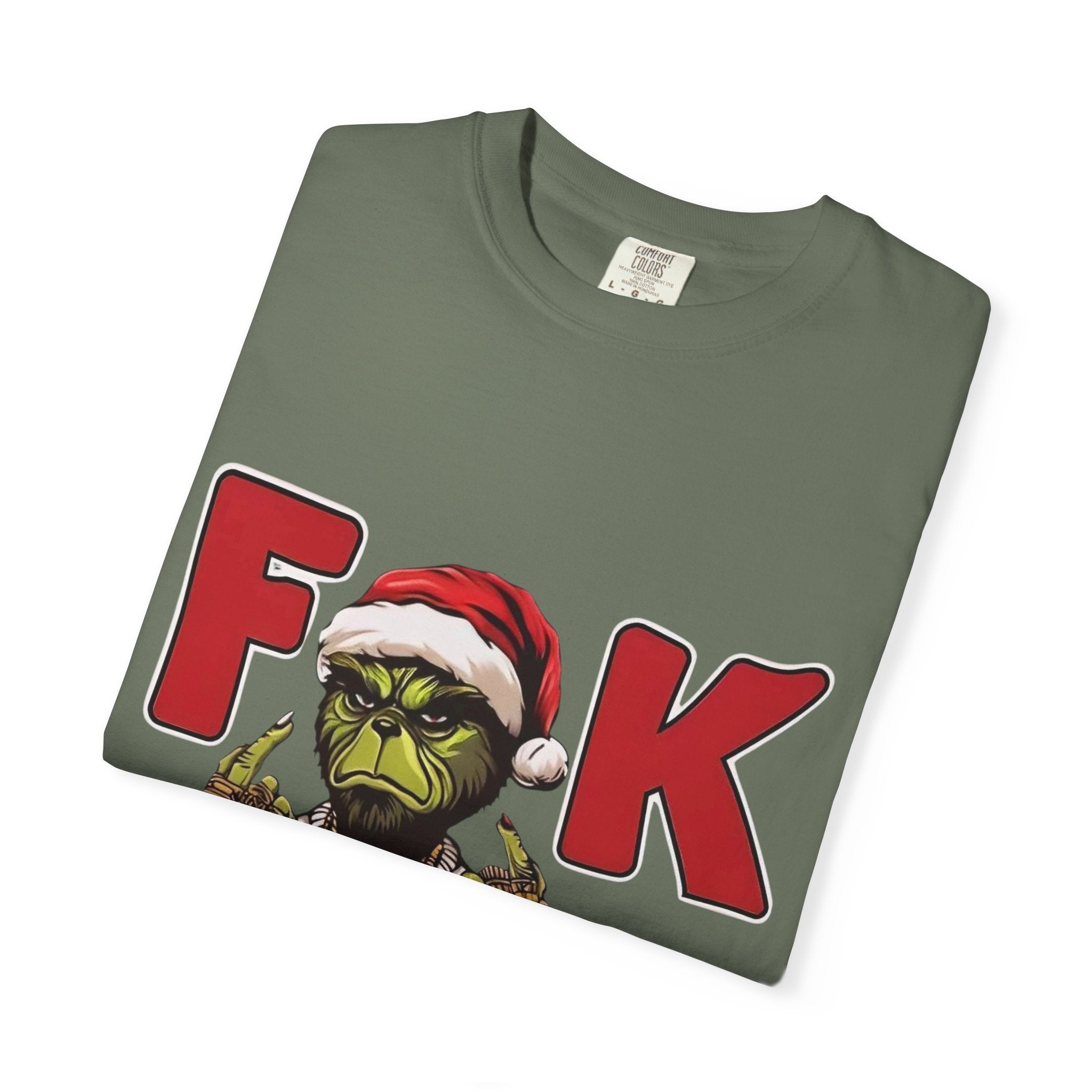 'F**k Dem Kids' Grinch Santa Holiday Tee