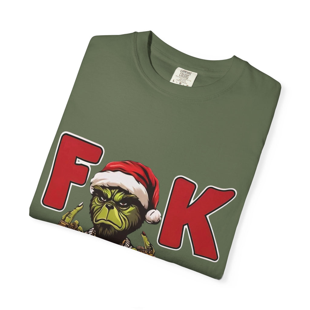 'F**k Dem Kids' Grinch Santa Holiday Tee