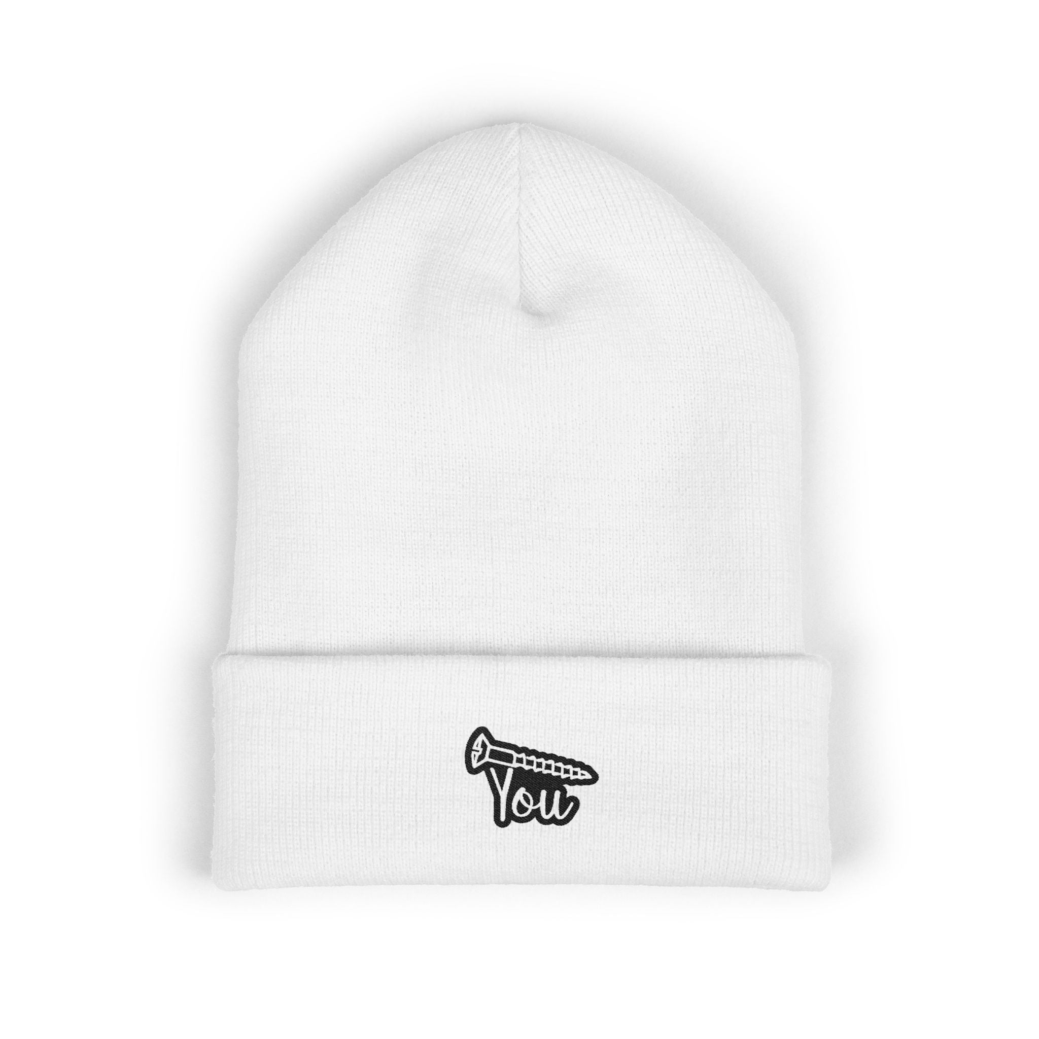 Embroidered ‘Screw You’ Cuffed Beanie