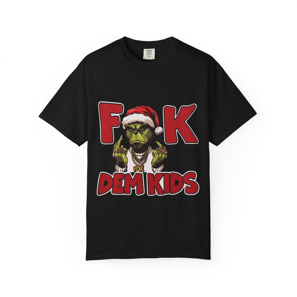 'F**k Dem Kids' Grinch Santa Holiday Tee